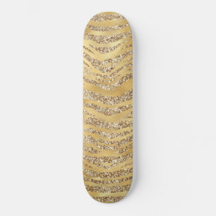 Schattige Gouden Tijgerhuid Printpatroon Dierenlie Persoonlijk Skateboard