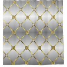 Schattige goudgrijs en wit geometrisch patroon