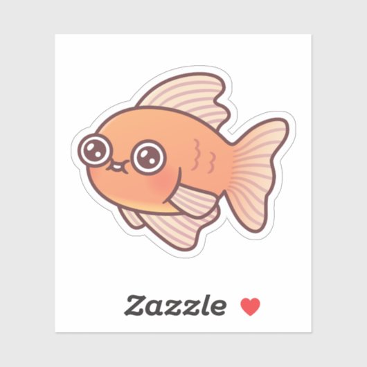 Schattige Goudvis Doodle Sticker (Vel)