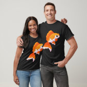 Schattige goudvis kunst t-shirt (Unisex)