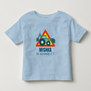 Schattige graafmachine bouw motor met aangepaste n kinder shirts