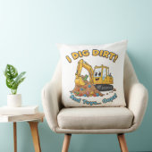 Schattige graafmachine - Grappig bouwdecor Kussen (Stoel)