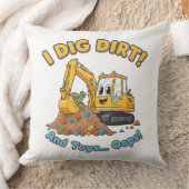 Schattige graafmachine - Grappig bouwdecor Kussen (Deken)