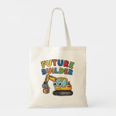 Schattige graafmachine Toekomstige Bouwer Tote Bag (Achterkant)
