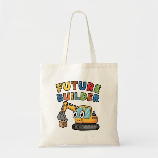 Schattige graafmachine Toekomstige Bouwer Tote Bag (Voorkant)