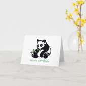 Schattige grafisch PANDA-Beer - Bedreigde dieren - Kaart (Gele Bloem)