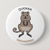 Schattige grafisch - QUOKKA - buideldier - Natuur Ronde Button 7,6 Cm (Voorkant)