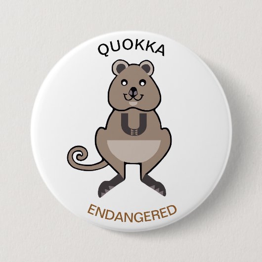 Schattige grafisch - QUOKKA - buideldier - Natuur Ronde Button 7,6 Cm (Voorkant)
