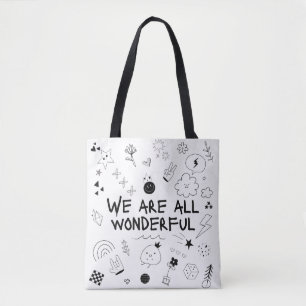 Schattige Grafische Boodschappentas - Motiverende  Tote Bag