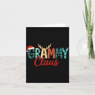 Schattige Grammy Claus Kerst voor oma Santa hoed Kaart