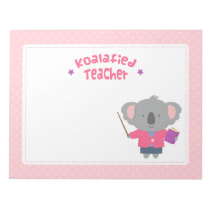 Schattige grap Koalafied Gekwalificeerde Koala Bee Notitieblok