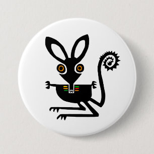 Schattige graphic BILBY - Marsupial - Wildlife - Ronde Button 7,6 Cm