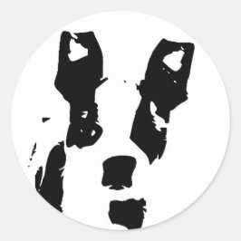 Schattige Graphic Boston Terrier Puppy Ronde Sticker