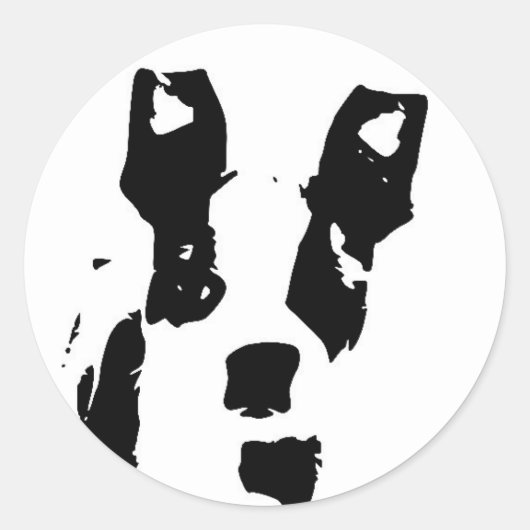 Schattige Graphic Boston Terrier Puppy Ronde Sticker (Voorkant)