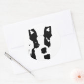 Schattige Graphic Boston Terrier Puppy Ronde Sticker (Envelop)