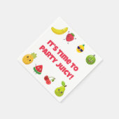 Schattige Grappig Aangepast Grappig Fruit Kind Ver Servet (Hoek)