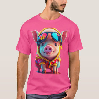 Schattige Grappig Baby Varken Boerderij Dierenvrie T-shirt