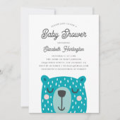 Schattige grappig beest voor jongen. Blauw beren b Kaart (Voorkant)