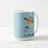 Schattige Grappig Blauw Zwangerschapsaankondiging  Koffiemok (Voorkant rechts)