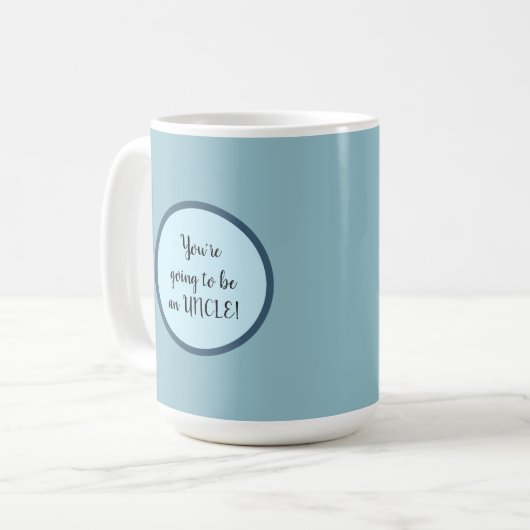 Schattige Grappig Blauw Zwangerschapsaankondiging  Koffiemok (Voorkant links)