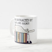 Schattige Grappig Boek Kat Liefhebber Quote Boeken Koffiemok (Voorkant links)