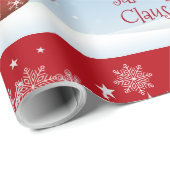 Schattige grappig cadeau van Santa Claus Rudolph v Cadeaupapier (Rol Hoek)