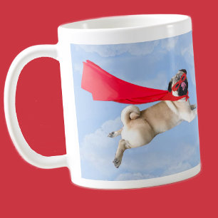 Schattige Grappig Cool Super Dog Biscuit Pug Mok