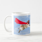 Schattige Grappig Cool Super Dog Biscuit Pug Mok (Links)