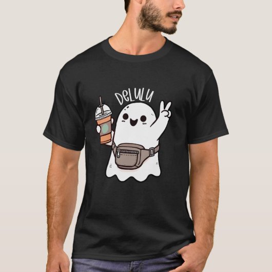 Schattige Grappig Delulu Ghost Boujee Coffee Cup S T-shirt (Voorkant)