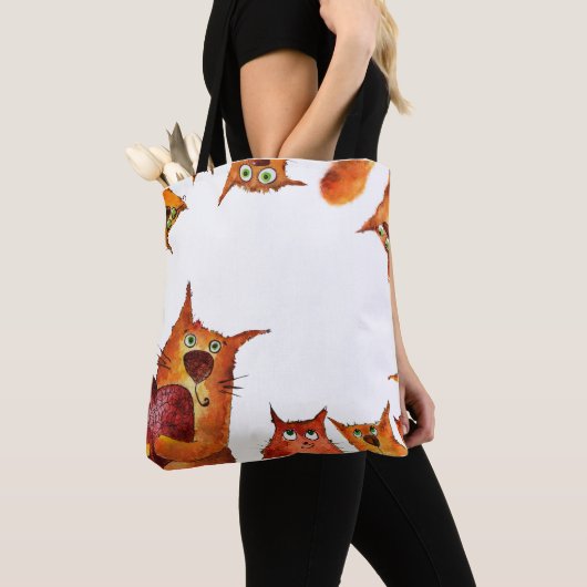Schattige Grappig Emokitten Basic Classic Tote Bag (Dichtbij)