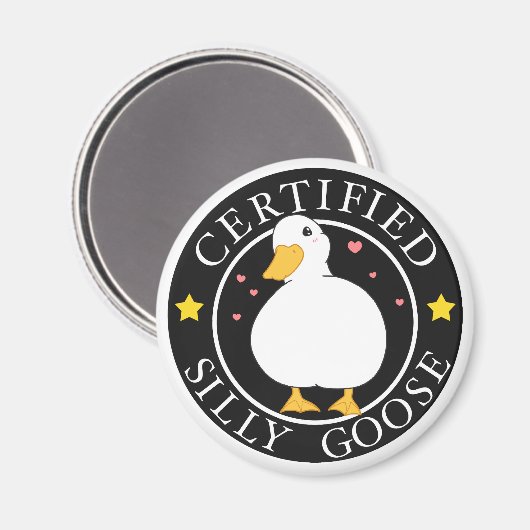Schattige Grappig Gekke Goose Button Pin Magneet (Voorkant / Achterkant)