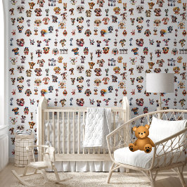 Schattige Grappig Gekke Waterverf Honden Puppies P Behang