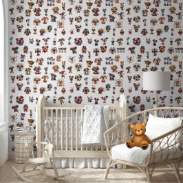 Schattige Grappig Gekke Waterverf Honden Puppies P Behang