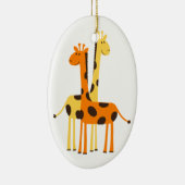 Schattige grappig Giraffe paar Keramisch Ornament (Rechts)