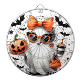 Schattige grappig Halloween spook Dartbord (Voorkant)