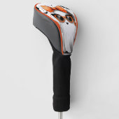 Schattige grappig Halloween spook Golfheadcover (Schuin)