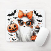 Schattige grappig Halloween spook Muismat (Met muis)