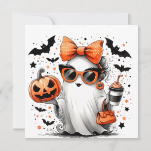 Schattige grappig Halloween spook Save The Date