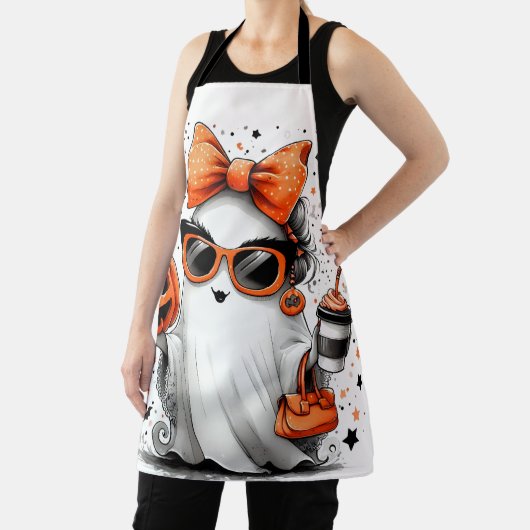 Schattige grappig Halloween spook Schort (Insitu)