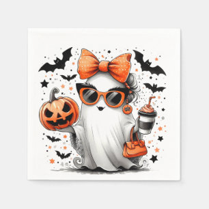 Schattige grappig Halloween spook Servet