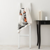 Schattige grappig Halloween spook Sherpa Deken (In situ)