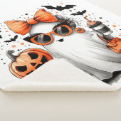 Schattige grappig Halloween spook Sherpa Deken (3/4)