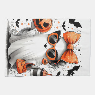 Schattige grappig Halloween spook Theedoek