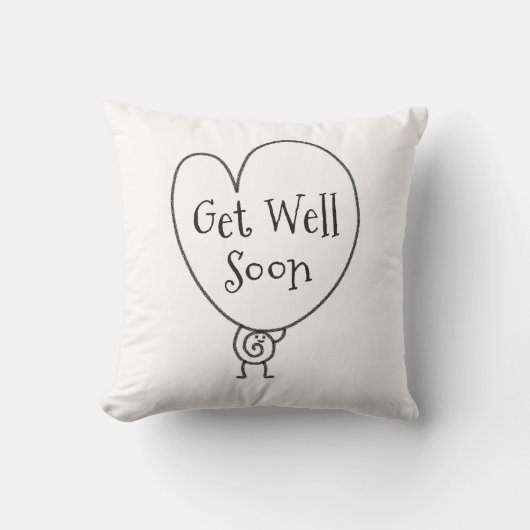 Schattige Grappig Hart Verhogende Karakter Wordt B Kussen (Voorkant)