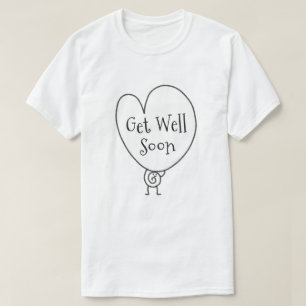 Schattige Grappig Hart Verhogende Karakter Wordt B T-shirt