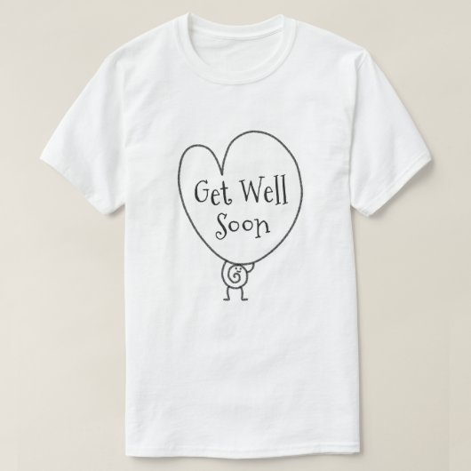 Schattige Grappig Hart Verhogende Karakter Wordt B T-shirt (Design voorkant)