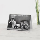 Schattige Grappig  Hond Kat Pony Verjaardag Kaart (Voorkant)