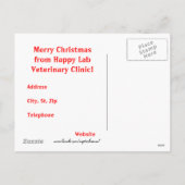 Schattige/Grappig Huisdier Zakelijke Vakantie Clie Feestdagenkaart (Achterkant)