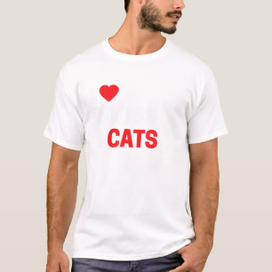 Schattige Grappig Ik hou van katten voor kitten Ka T-shirt