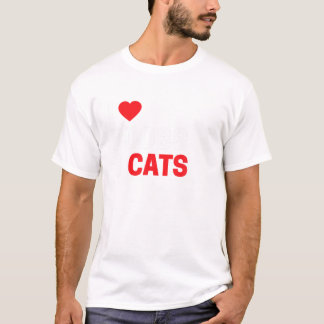 Schattige Grappig Ik hou van katten voor kitten Ka T-shirt